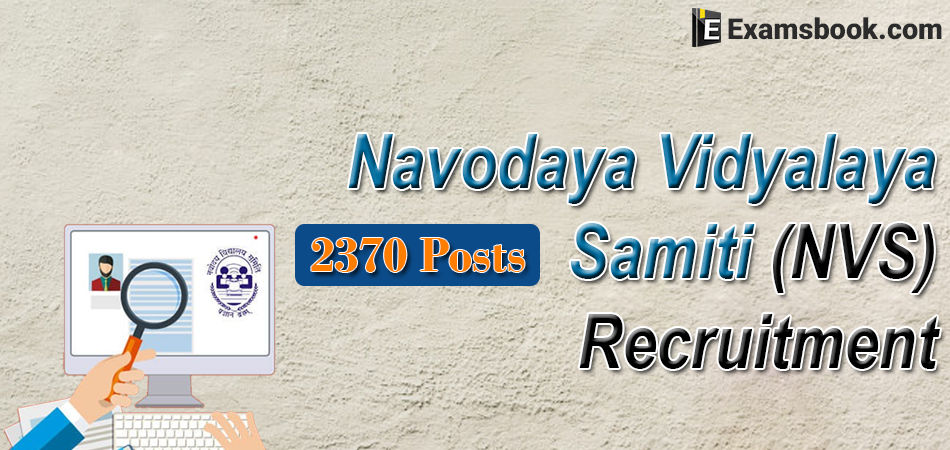 navodaya vidyalaya samiti recruitment 2019