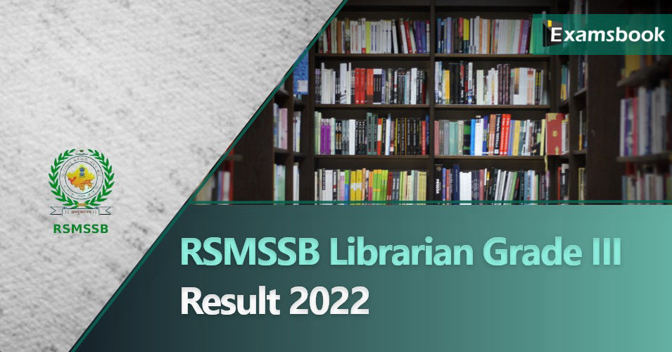 RSMSSB Librarian Grade III Result 2022