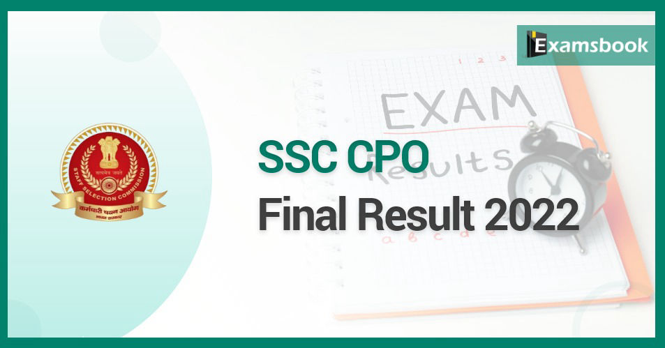 SSC CPO Final Result 2022